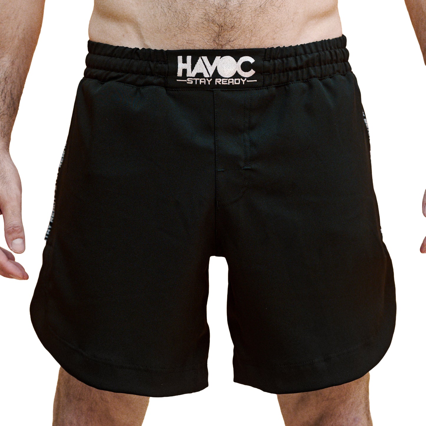 HAVOC - TOTAL BLACK FIGHT SHORTS